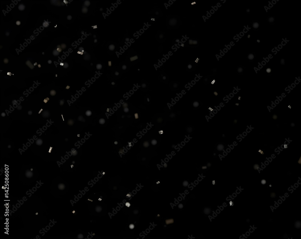 Aufkleber dynamic digital confetti explosion on an infinite canvas, creating a surreal celebration, with metal