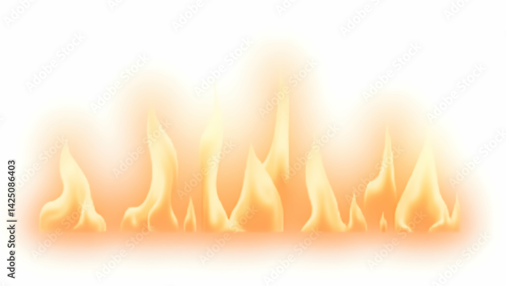 Poster dynamic flames overlay, a transparent png image of isolated fire elements for creative designs and v
