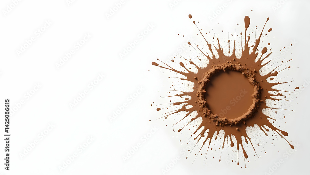 Poster dynamic mud splash effect with transparent background, ideal for creative designs and artistic proje
