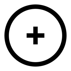 Obraz premium Outline Icon of plus add