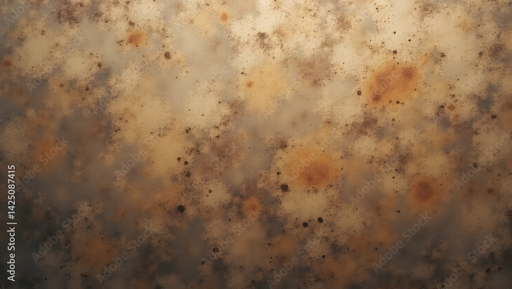 Aufkleber earthy grunge texture with muted tones, featuring abstract dirt splatters and spots, perfect for add