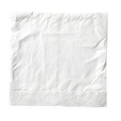 Obraz premium White square napkin, slightly wrinkled