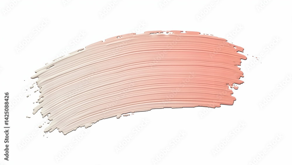 Poster elegant acrylic paintbrush stroke with gradient effect isolated on a transparent surface providing a