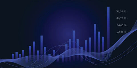 Business growth graph or profitable investment concept. The arrow increases the company's future growth.