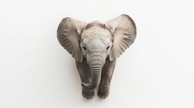 Baby elephant, top-down view