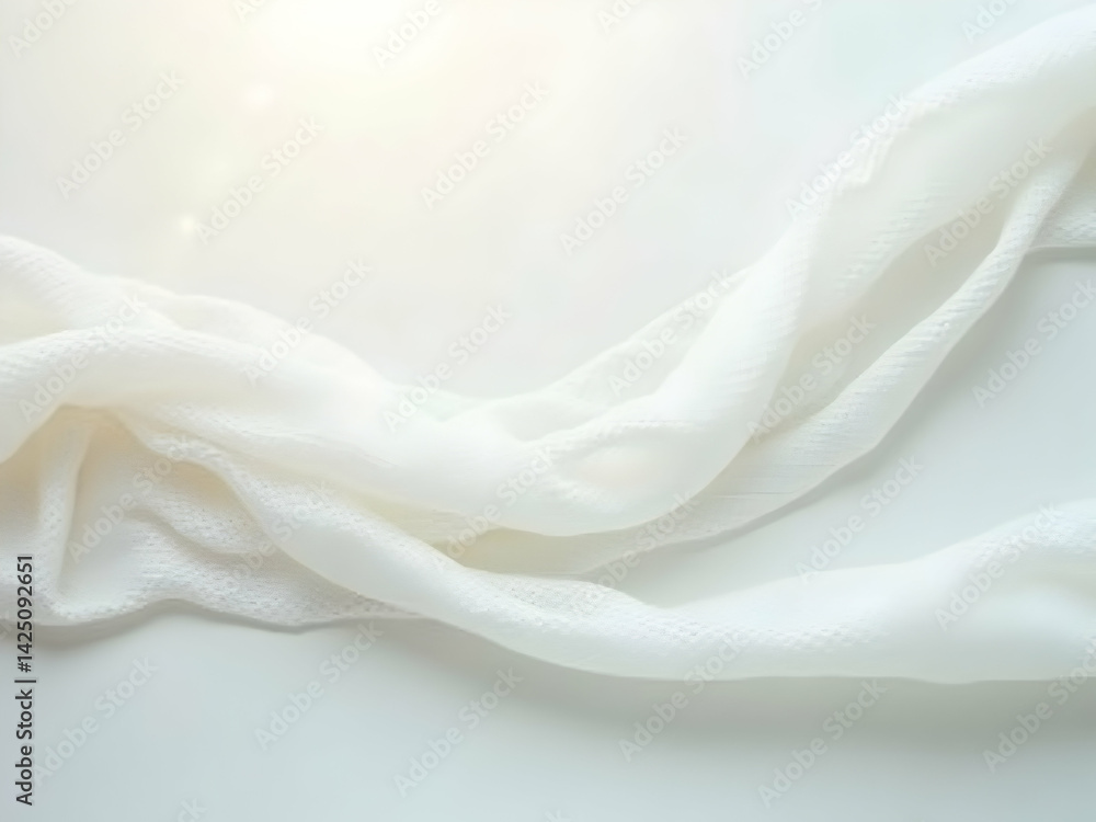 Poster elegant sheer fabric draped with soft reflections creating a calming and minimalist aesthetic suitab