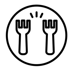 Fork Vector Line Icon Design