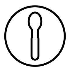 Teaspoon Vector Line Icon Design