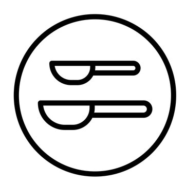 Tablespoon Vector Line Icon Design