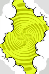 abstract background with clouds and sun