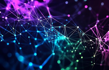 Obraz premium Abstract network of glowing connections