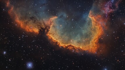 Obraz premium Colorful nebulae and stars in the cosmos.