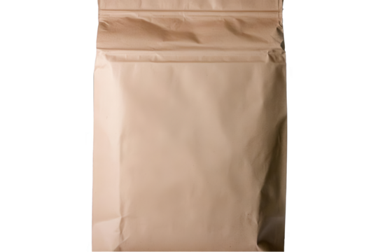 Isolated Brown Paper Bag With Transparent Background Realistic Illustration