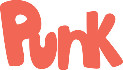 Obraz premium Punk lettering text vector illustration