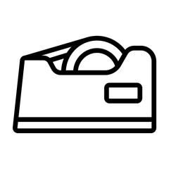 Tape Dispenser Vector Line Icon Design