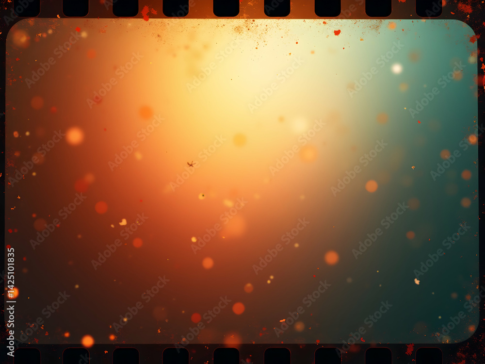 Poster evocative old film frame with dust specks and light edge, creating a nostalgic and vintage atmospher