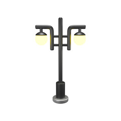 Black Street Lamp Icon