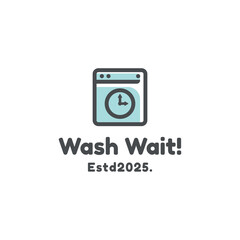 Modern icon design of laundry, washing machine, timer, clock, textile, soap, service, and cleaning.