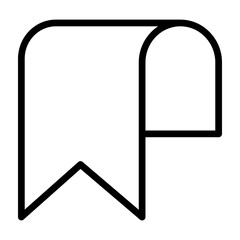 Bookmark Vector Line Icon Design