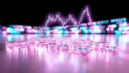 Stock Chart, Futuristic Display