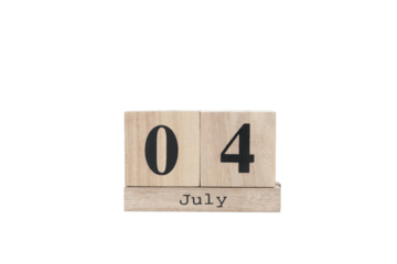 PNG,Fourth of July on the calendar, isolated on white background