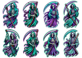 "Reaper's Whisper: Grim Reaper Vector Collection"