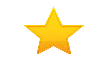 Obraz premium Isolated Golden Star Illustration with Transparent Background as a Graphic