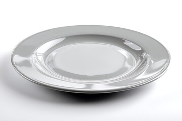 A classic ceramic dinner plate with a smooth surface, perfect for a timeless, elegant dining setting.