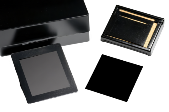Isolated Black Components Design Illustration With Technology Background
