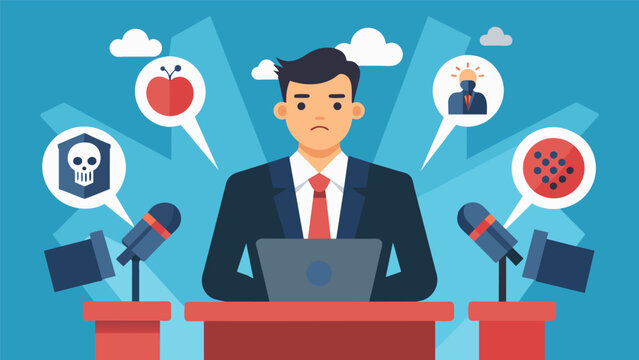 A government official giving a press conference urging citizens to stay calm as they work to deactivate a doomsday device that has been hacked by.