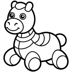 Minimal Baby Toy Design Vector