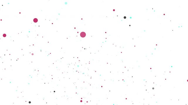 4k of particles tiktok color animation with white background color landscape dimension