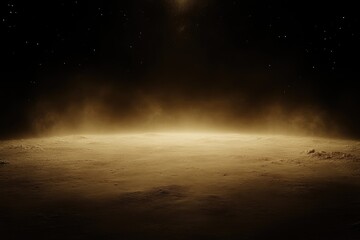Fototapeta premium Cosmic golden landscape