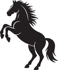 black horse silhouette