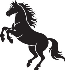 black horse silhouette