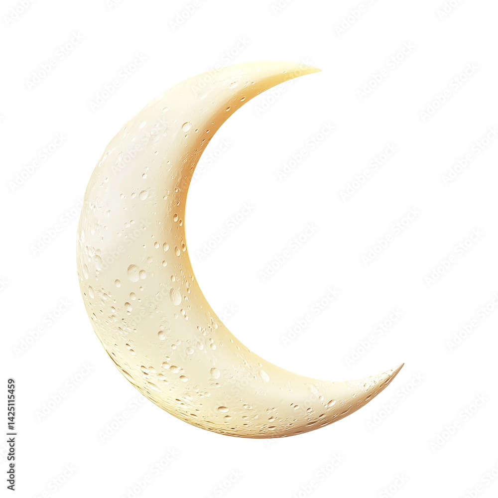 Aufkleber serene celestial crescent against a deep void conveys a dreamlike solitude