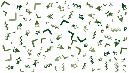 Green geometric pattern on a white background. Suitable for abstract backgrounds, textile prints, packaging designs, and digital wallpapers.