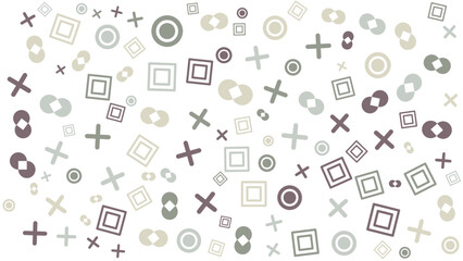 Pattern of abstract shapes in white gray and brown. Suitable for backgrounds, banners, textiles, and modern designs with a neutral color scheme.