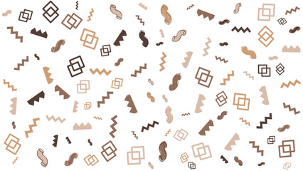 Brown and white geometric pattern, suitable for background designs, textiles, packaging, and wallpapers. Versatile for various graphic applications.