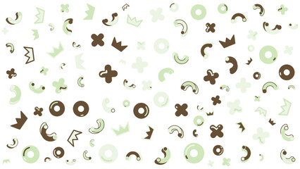 Seamless pattern of crowns circles and other shapes for royal themed designs, backgrounds, textiles, and stationery products with regal elegance.