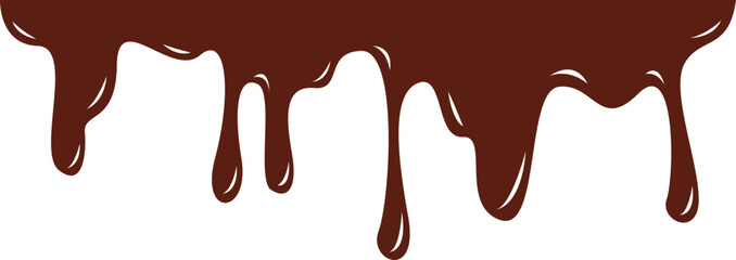 Chocolate Melted Border Illustration Element
