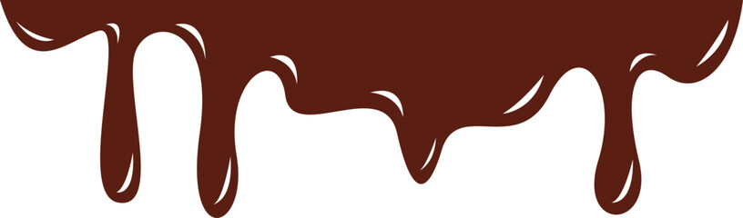 Obraz premium Chocolate Melted Border Illustration Element