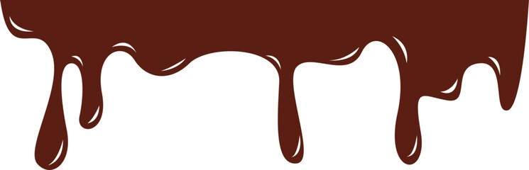 Chocolate Melted Border Illustration Element