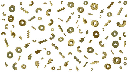 Pattern of brown and yellow geometric shapes, suitable for backgrounds, graphic design projects, textiles, and packaging design with a modern twist.