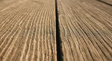 Brown Wood Surface with Grains and Cracks
