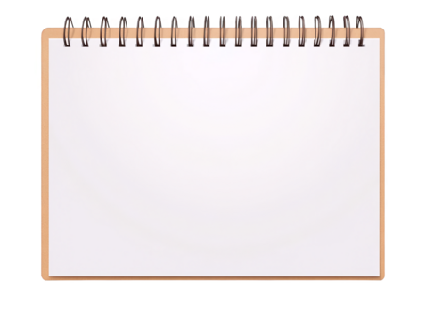 Isolated Blank Notebook On Transparent Background Illustration
