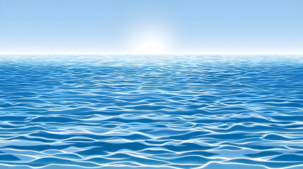 Calm ocean waves at sunrise; clear sky; peaceful seascape; perfect for travel brochures or websites