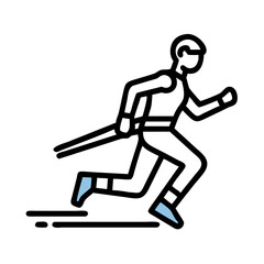 Resistance Band Sprint Vector Icon