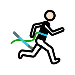 Resistance Band Sprint Vector Icon