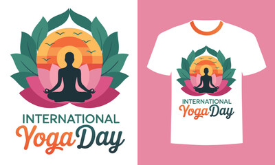 International Yoga Day – Meditative Lotus Pose T-Shirt